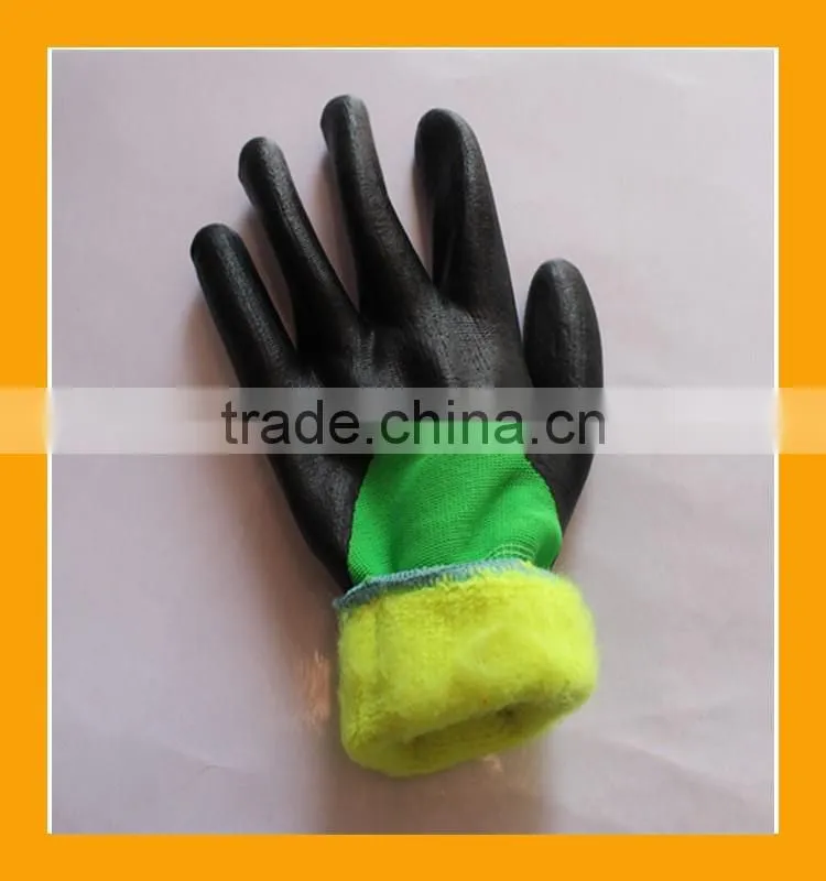 Double Layer Lined Winter Nitrile 3/4 Coated Acrylic Terry Gloves
