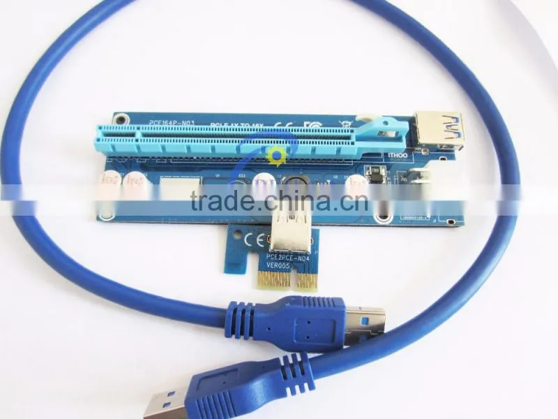 60cm USB 3.0 Cable Power 6PIN PCIE Express for Bitcoin pci-e to pci converter card pci express to usb 3.0 converter for bitcoin