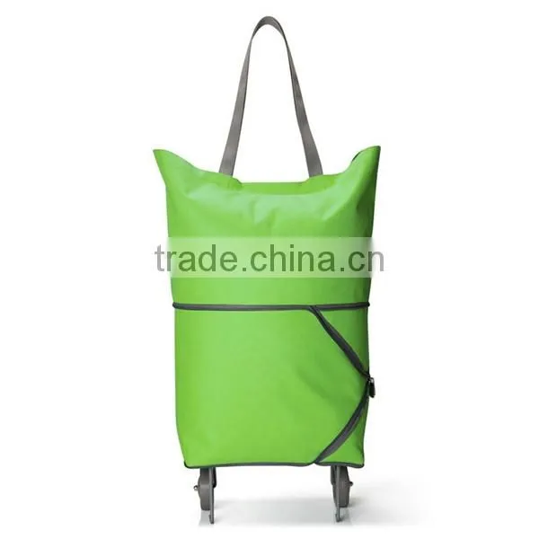 Foldable Collapsible Rolling Wheeled Shopping Market Trolley Cart