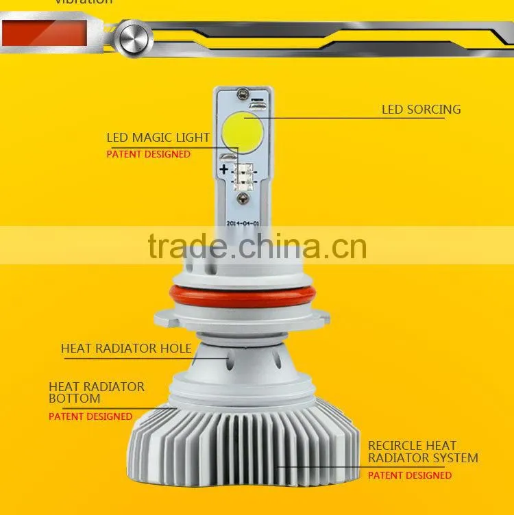 Auto LED 9007 head lamp high LM bulk light