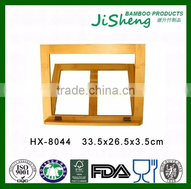 FDA Certificate Folding Bamboo Book Reading ipad Stand