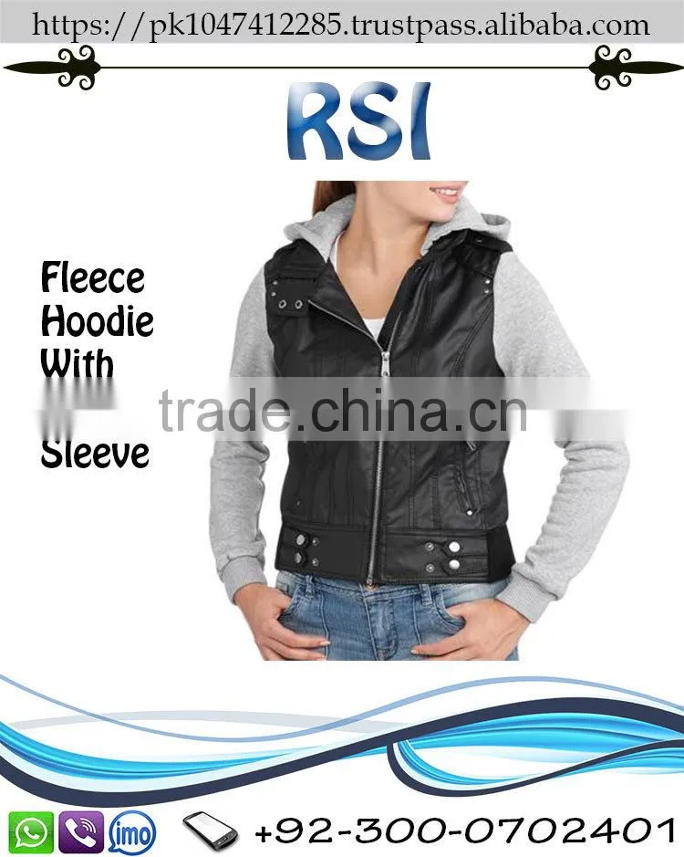EMBROIDERY AND PRINTING WOMEN'S FLEECE HOODIE