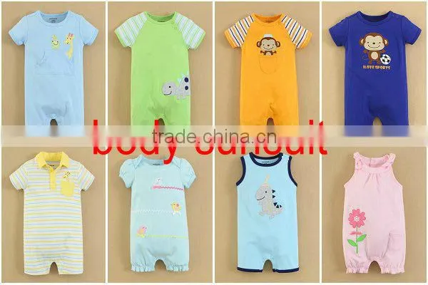 2015 Fall and Spring Newest Fashion Rompers for Baby Boys Embroidery 100% Cotton