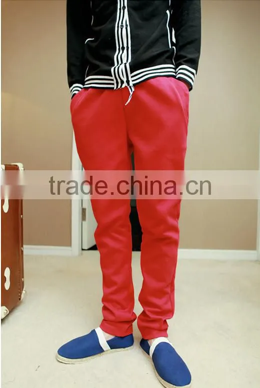 2015 New Arrival High Quality Mens Plain Jogger Sweat Pants with Side & Back Pocket