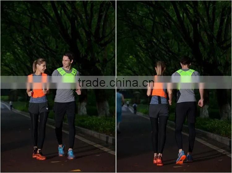 Hi vis reflective vest sports safety LED wear