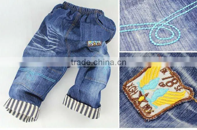 2016 New Autumn And Spring Striped Boys Clothes Set 3Pcs Outfit and T Shirt and Jeans Clothing 100% Same Like Pictures