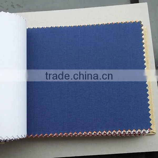Blue cotton percale sheeting fabric with paper backing for book binding machine, book making machine