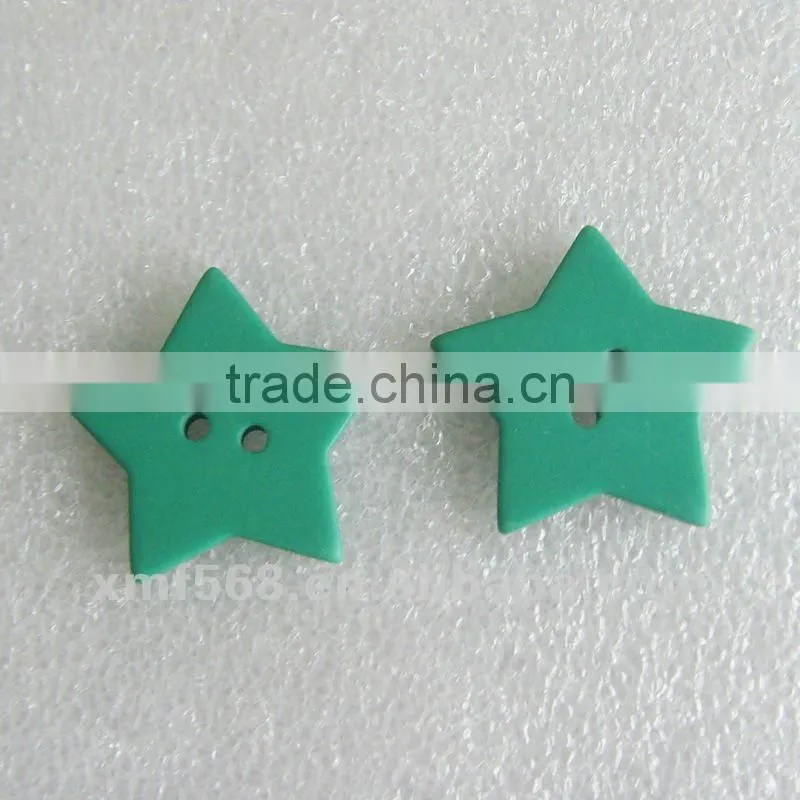 Hot sale star shaped resin button for decoration