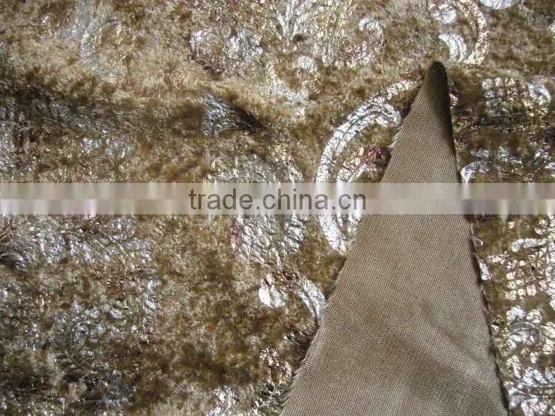 New fashion middle east fabric,polyester tricot velvet, warp knitting velvet fabric