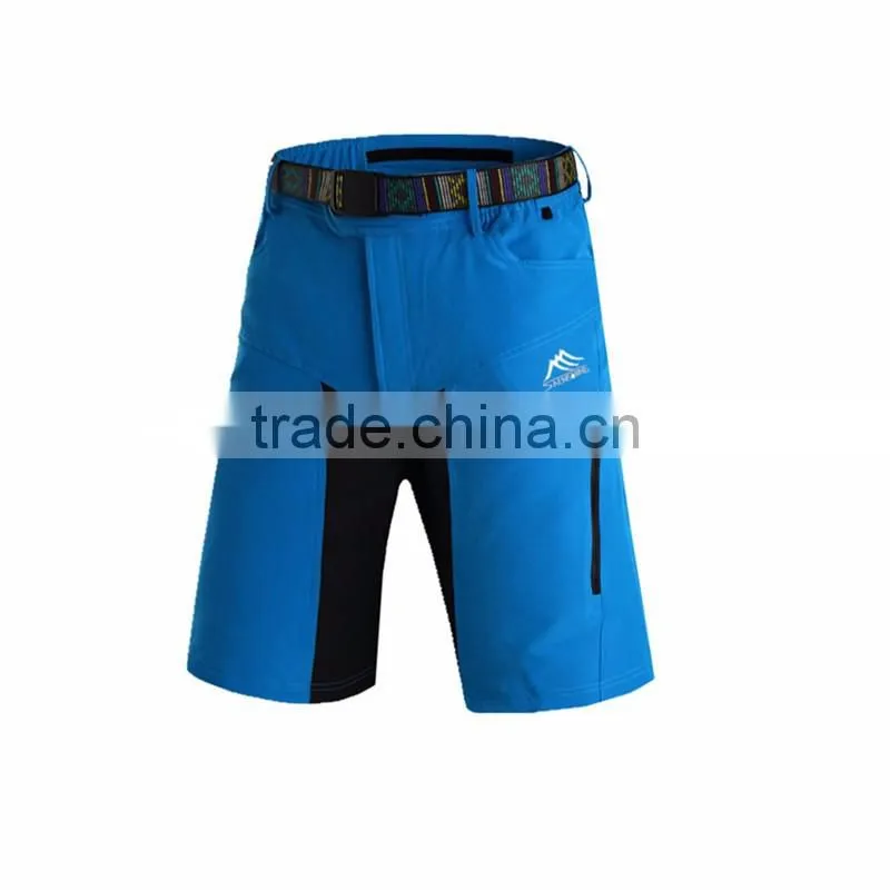 Men summer Cycling Shorts Downhill MTB Shorts Quick Dry Outdoor Bicycle with Belt Patchwork Breathable ridding Shorts