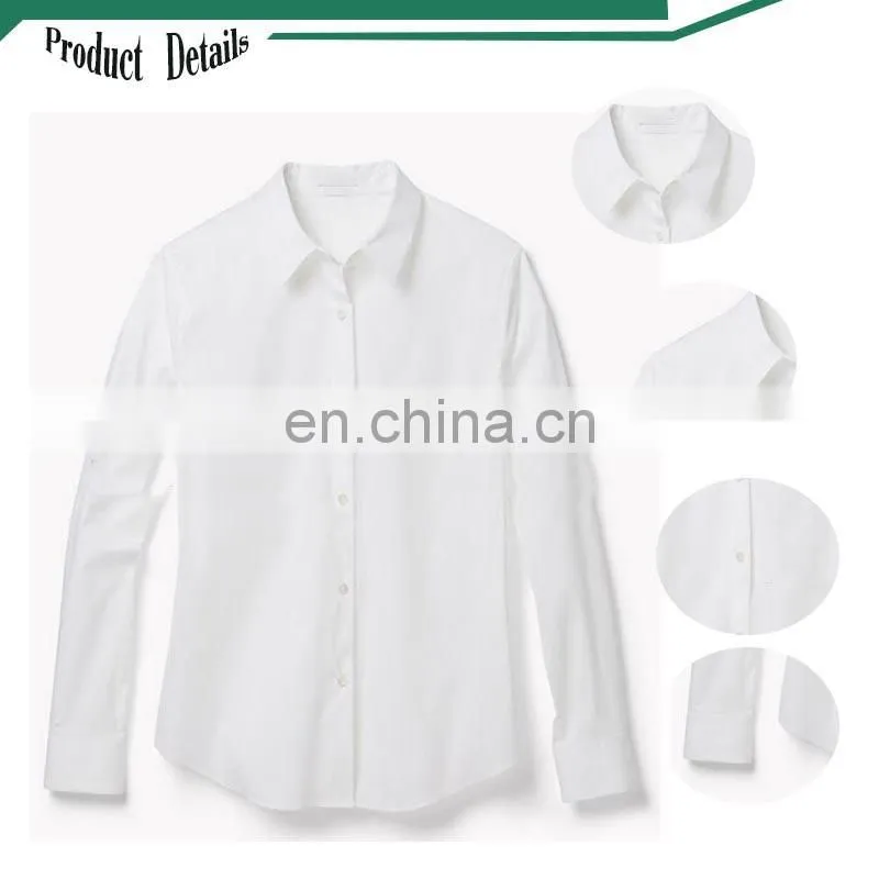 Women Dress Shirt Office Blouse Ladies Shirt with OEM Service