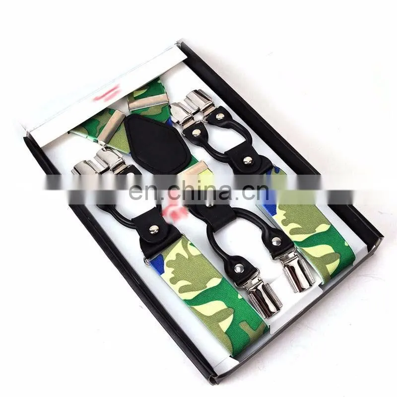 Professional Production Unisex Elastic 3.5cm 6 Clips-On Y-Shape Braces Suspenders