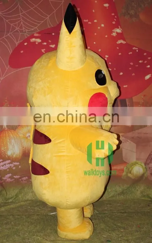 HI CE high quality inflatable pikachu mascot costume with 3m high for adult,inflatable mascot costume for hot selling