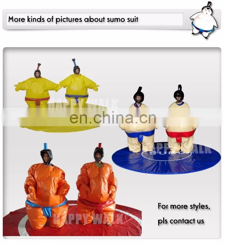 Custom size foam padded sumo wrestling suits for interactive game