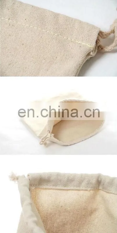 eco-friendly small canvas drawstring bag