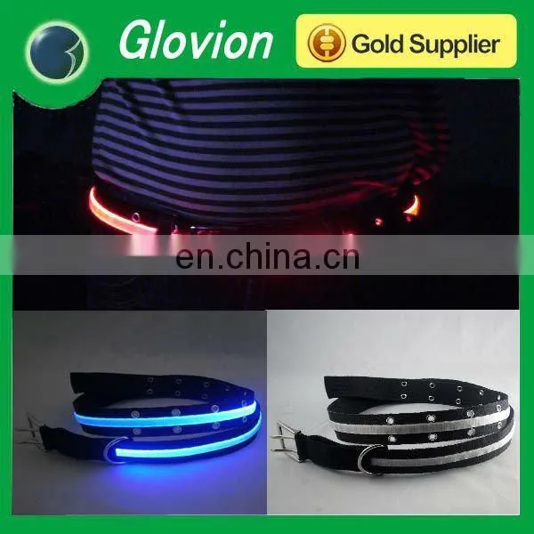 Super bright led waist belt glowing sports belt LED flashing waistband