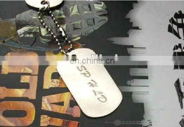 fashion military metal irony dog tag for pets