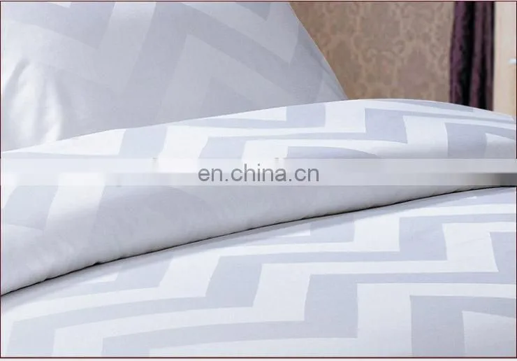 Hotel bedding sett/bedding sheet/ white cotton jacqaurd bedding set