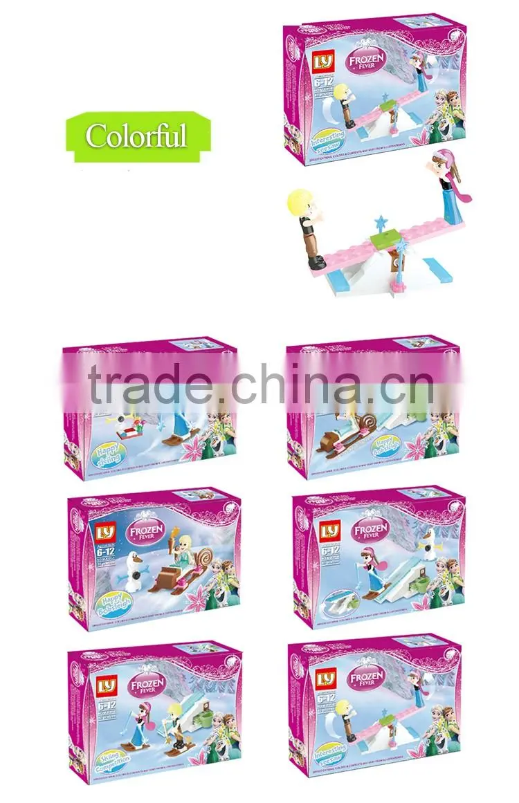 2016 hot sales Frozen building blocks elsa and anna for sale