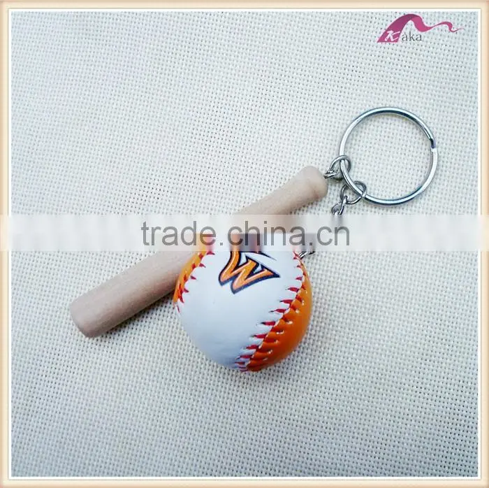 Wholesale Cheap Custom PU Baseball Sets Keychain