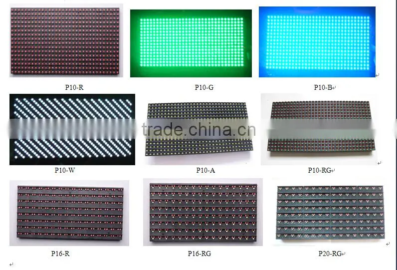 outdoor high bright ce rohs single color dip 346 320*160mm 32*16 HUB12 P10 led display module