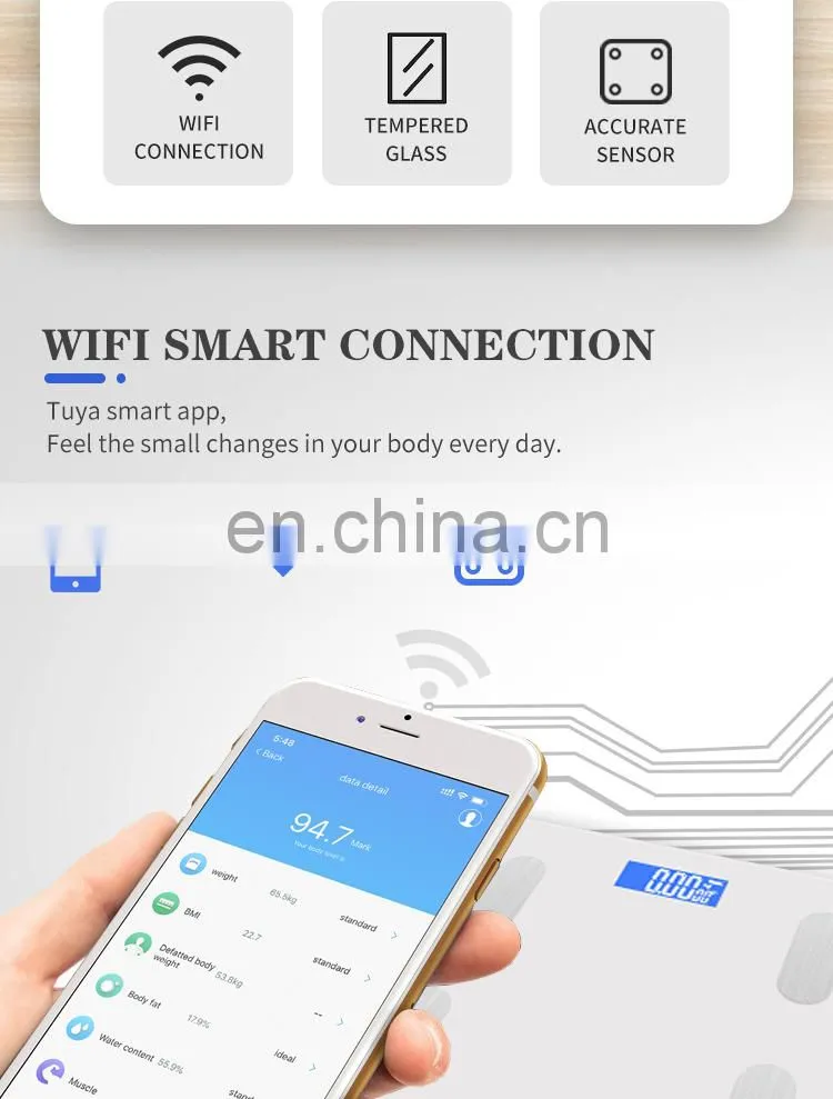 Home Used Body Composition Scale Digital Display Auto On Weighting Scale