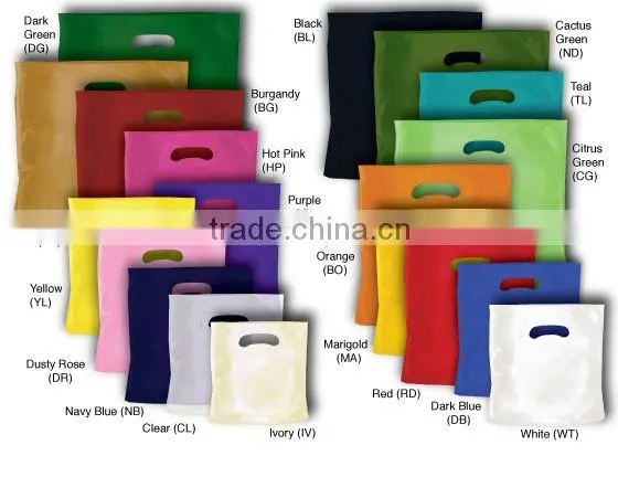 Die cut handle plastic bag