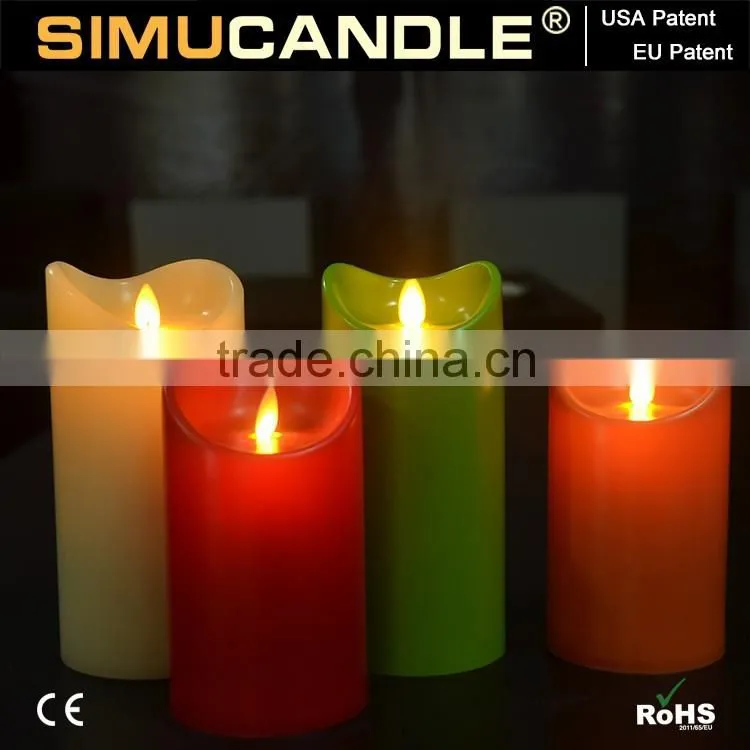 Dancing flame LED candle with USA, EU patent