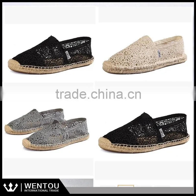 Jet set Casual Slip On Canvas Lace Espadrille