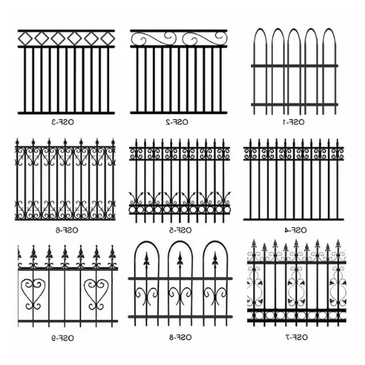 different types of metal fences