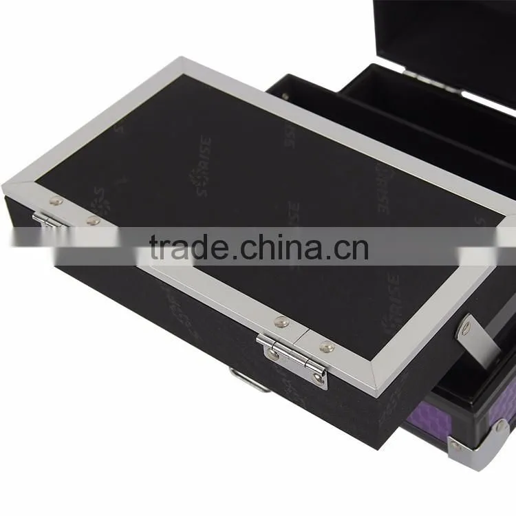 Elegant makeup artist train case travel makeup case
