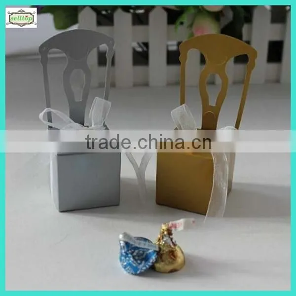 Hot sell cute 230g chair paper decorate wedding favor boxes