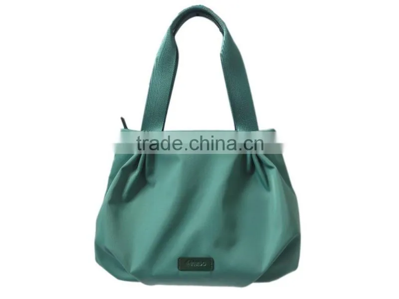 medium size simple plain design leather handbag women