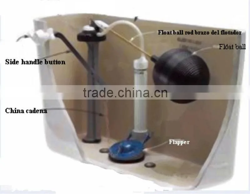 Ceramic toilet cistern filling floating valve flush valves