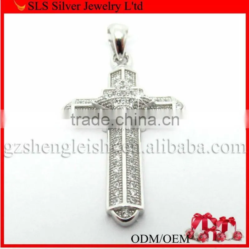 top ten hip hop cross pendant with sterling silver