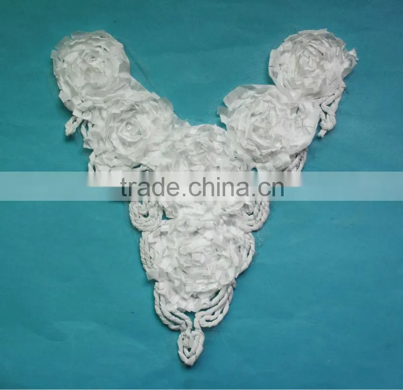 Latest flower chiffon and cotton women collar designs