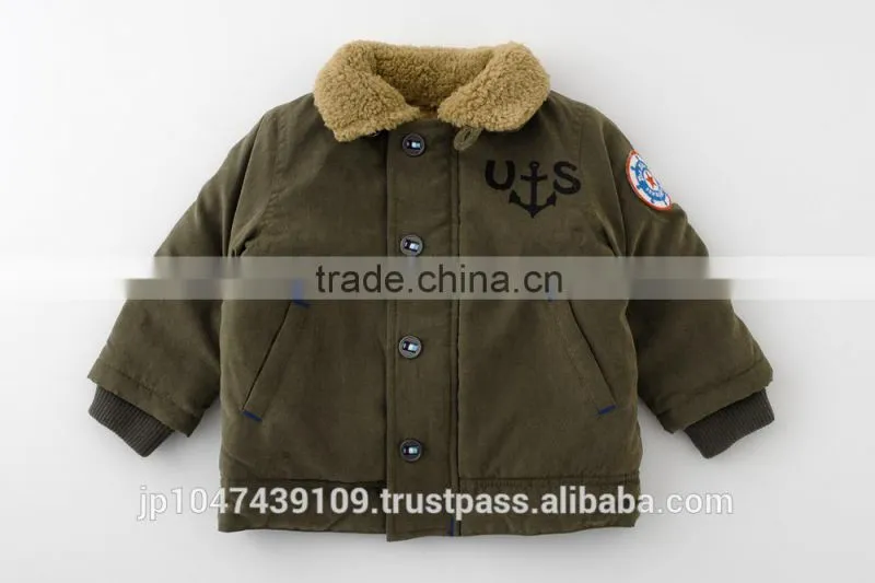 Japanese wholesale products high quality cute new born babies clothes jacket for boys children winter garment
