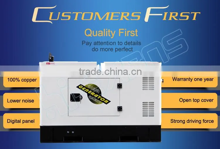 10KVA silent three phase water cooled diesel generator