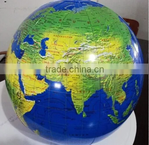 Small inflatable globe ball, pvc inflatable globe beach ball for sale