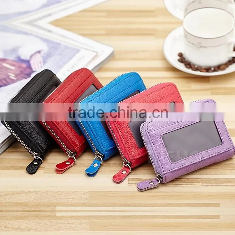 Luxury 3 splits smart key case with ID card pocket