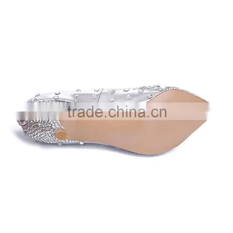 2015 New Arrival High Heel Shoes, Luxury Design Ladies Diamond Crystal Dress Footwear, Party Prom Bridal Wedding Shoes