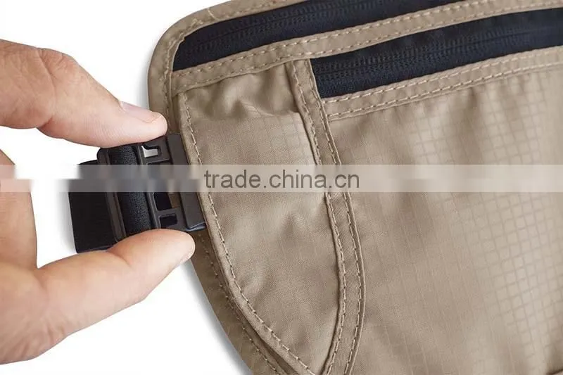 Waterproof Nylon Travel Money Belt RFID Blocking Wallet & Passport Holder