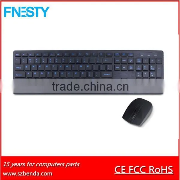 Computer accessory about slim usb computer wireless keyboard mouse combo