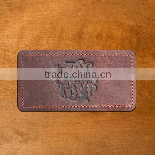 Black keychain/jeans custom leather patch