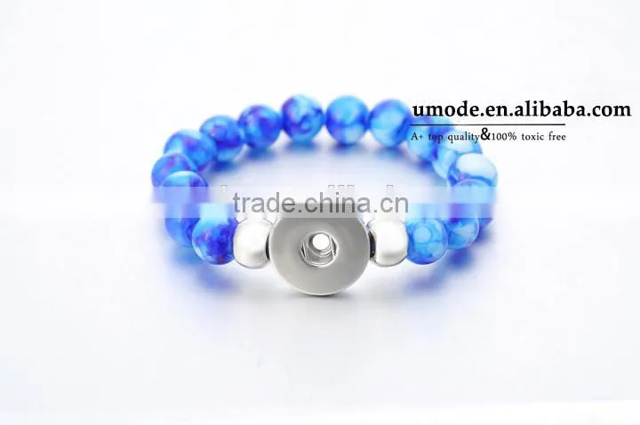 2015 Interchangeable beads Snap Jewelry button bracelets 18mm Ginger Snap Button Bracelet pulseras bead Snap Bracelets