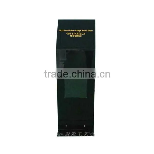 2015 new black color magazine display stand, high acrylic Brochure holder, acrylic sign stand