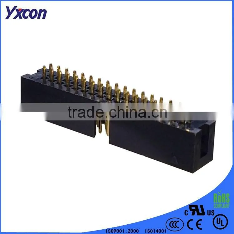 Dongguan supplier 2.54mm pitch UL certificate straight dual row box header connector