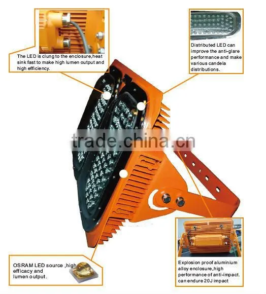 High power 240W LED explosion proof flood light for oil and gas industry