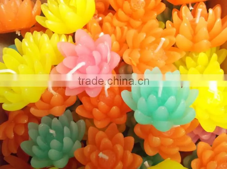 China Import Items Cheap Lotus Flower Candle For Decor Home
