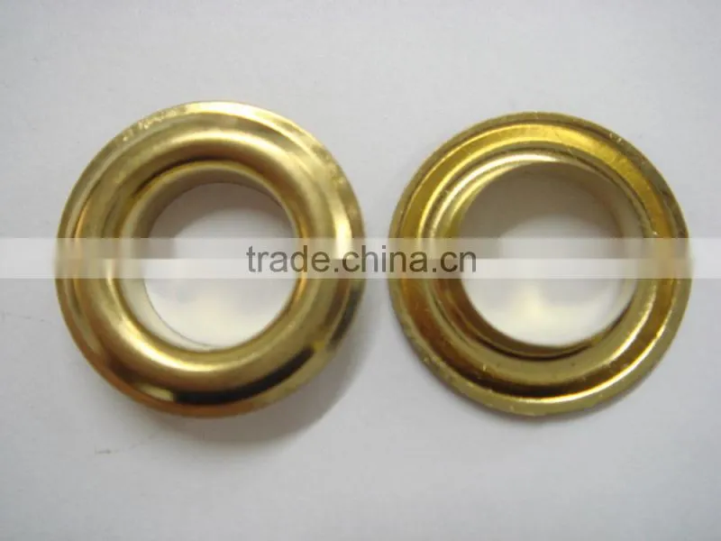good quality nickle free metal brass round gold eyelet